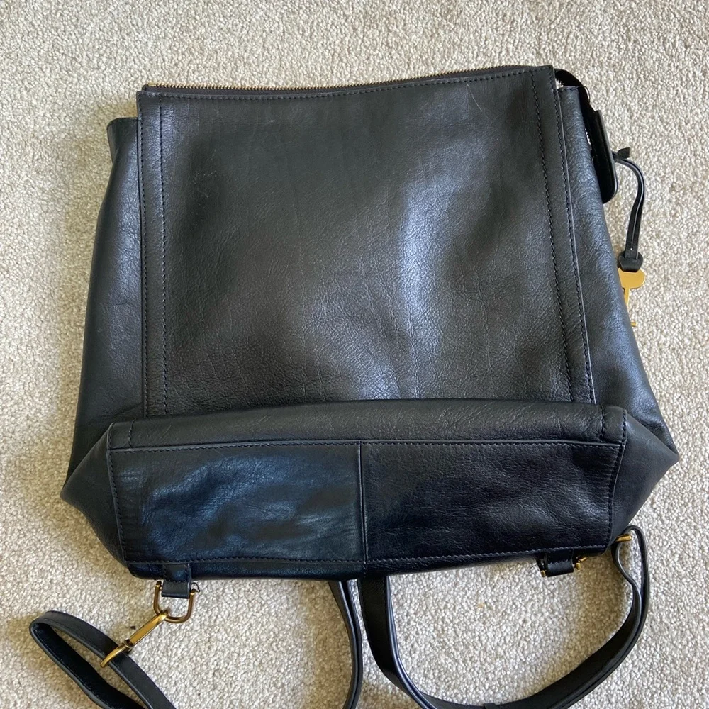 Fossil Black Parker Leather Backpack